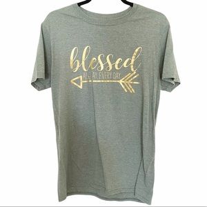 Blessed All Day Everyday Tee Gold